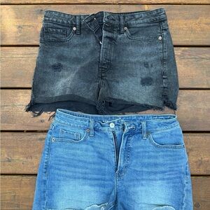 Bundle Old Navy Black and Blue Jean Shorts